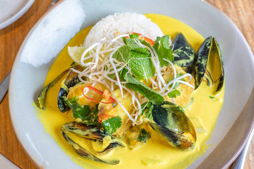 Waterfront dining at River Bar & Dining, Kawana Waters Marina